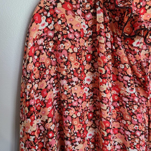 ANTHRO OPT poppy floral tiered midi dress - Picture 3 of 8